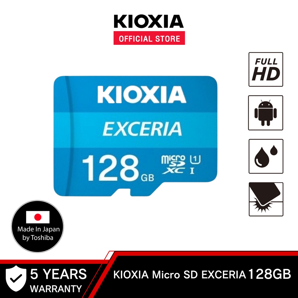 Kioxia Micro SD EXCERIA 128GB CL10 U1 Speed Read 100MB/s (KXA-LMEX1L128GG4)  ไมโครการ์ด การ์ดความจำ | Shopee Thailand