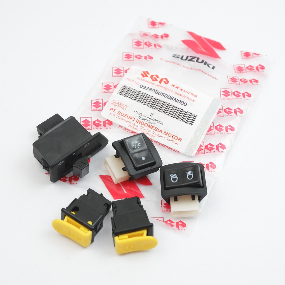 TOMBOL Suzuki Smash Motor Switch Button DIM Light Horn Button ไฟเลี้ยวสตาร์ท Suzuki Smash Shogun 125 & Arashi ครบชุดปุ่มสวิทช์ Suzuki Smash Shogun 125 & Arashi - 09289B05008N000 MR MOTOR