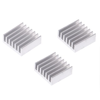 kiss*12 Pcs Silver Aluminum Radiator Heatsink Heat Sink Cooling Kit 14x14x6mm