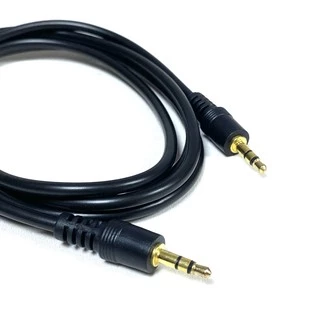 ถูกที่สุด! สาย TR Stereo 3.5 mm ผู้ หัว-ท้าย สีดำ ยาว 1.5 m แพ็คถุงละ 1 เส้น สาย AUX เข้า 1 ออก 1 สาย TR สเตอริโอ
