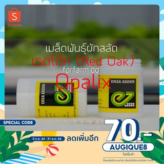 เมล็ดพันธุ์ผักสลัด เรดโอ๊ค Opalix ชนิดเคลือบ กระป๋อง 1,000 เมล็ด