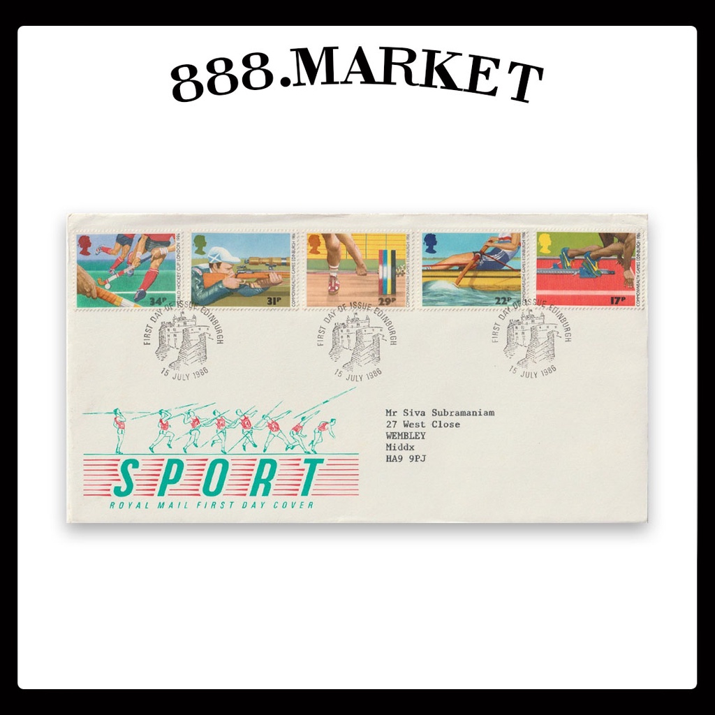 [FIRST DAY COVER] (F143) Royal Mail FDC 1986 Sport Edinburgh