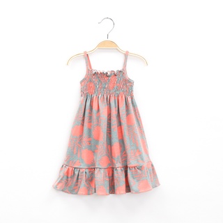 Leeya AB1 เดรสสม๊อคอก สไตล์น่ารัก  ชุดเดรสเด็ก ชุดเด็กผู้หญิง 100% Cotton Baby &amp; Kids Dress