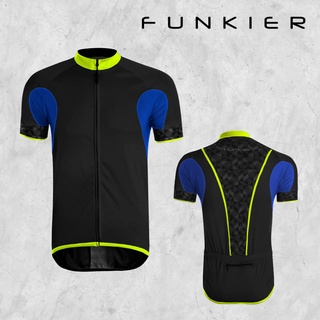 เสื้อจักรยานเเขนสั้น Funkier Palermo Blue J-793