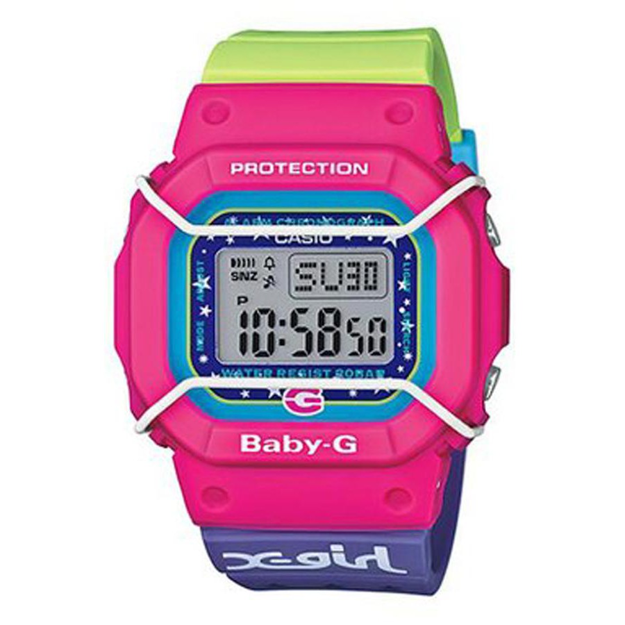 Casio Baby-G นาฬิกาข้อมือผู้หญิง สายเรซิ่น รุ่น BGD-500XG-4 X-GIRL LIMITED EDITION - สีหลากสี
