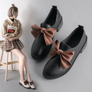 ราคา🔥Hot sale！ ins สไตล์อังกฤษรองเท้าหนังขนาดเล็กหญิงฤดูใบไม้ผลิปี 2020 รองเท้าใหม่ป่าเกาหลีนักเรียนรองเท้าส้นหนารองเท้าผู้