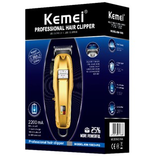 Kemei KM-1983+PG ปัตตาเลี่ยน แบบไร้สาย ตัดแต่งทรงผม