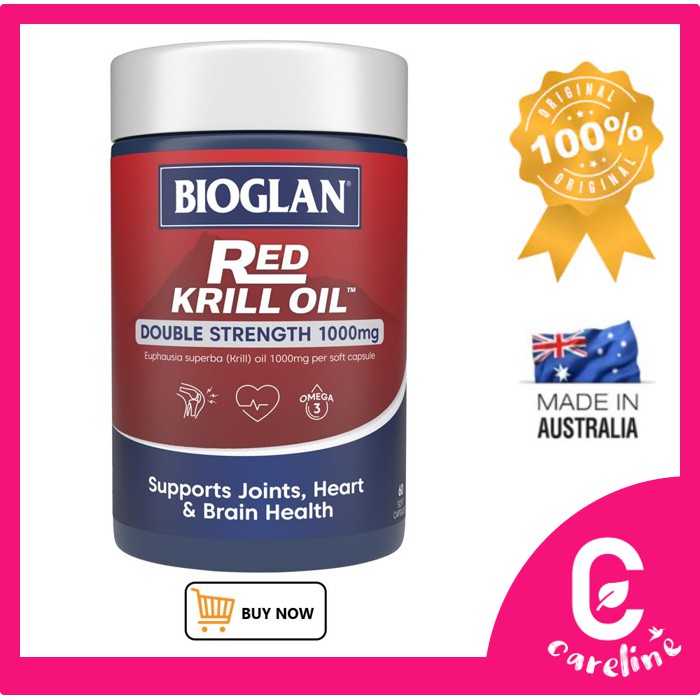 [AUS Direct Import] Bioglan Red Krill Oil 1000mg 60 แคปซูล