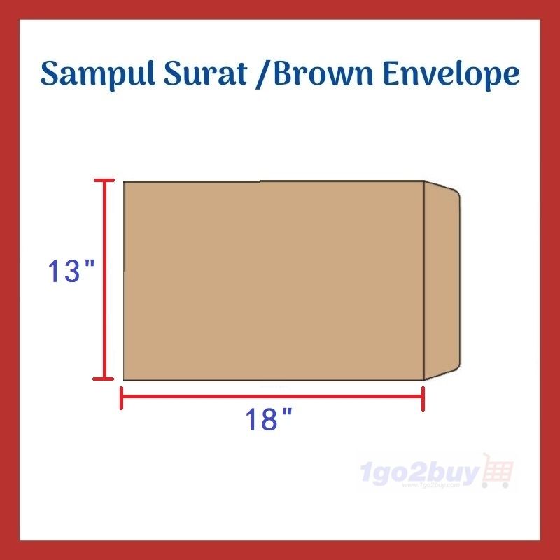 Sampulสุราษฎร์ 13" X 18" Super Manila Brown Envelope 110g 10 ชิ้น Peel & Seal ( SM1318 )