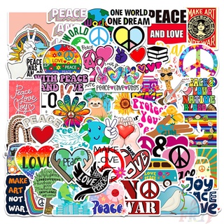 ❉ สติกเกอร์ Peace &amp; Love Series 02 สําหรับตกแต่ง ❉ สติกเกอร์ Doodle กันน้ํา DIY 50 ชิ้น / ชุด