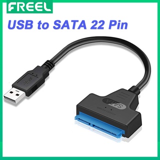 Freel สายเคเบิล SATA เป็น USB 3.0 2.0 ถึง 6 Gbps สําหรับฮาร์ดไดรฟ์ภายนอก HDD SSD SATA 3 22 Pin อะแดปเตอร์ USB 3.0 เป็น SATA III 2.5 นิ้ว