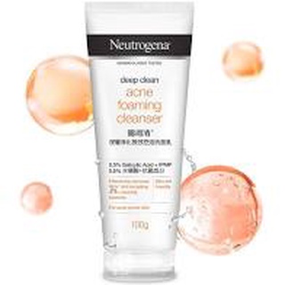 Neutrogena นูโทรจีน่า ดีพ คลีน แอคเน่ โฟมมิ่ง คลีนเซอร์ 100 กรัม(4710032516450)