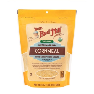 Organic Medium Grind Cornmeal 680g ข้าวโพดออร์แกนิกบดปานกลาง Bob’s Red Mill