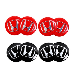 วัดก่อนสั่งนะครับ โลโก้ ฮอนด้า  ดำ / แดง สติกเกอร์ ติดล้อ ขนาด 5.6 / 6.5 cm Honda wheel logo sticker  red / black for ci