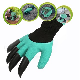 ถุงมือ ขุดดิน พรวนดิน ถุงมือขุดดินทำสวน Garden Genie Gloves