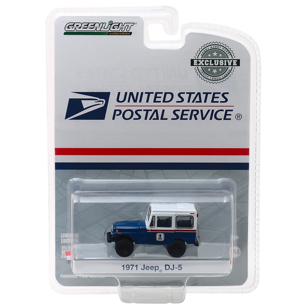 Greenlight 1/64 Exclusive United States Postal Service 1971 Jeep DJ-5 29998
