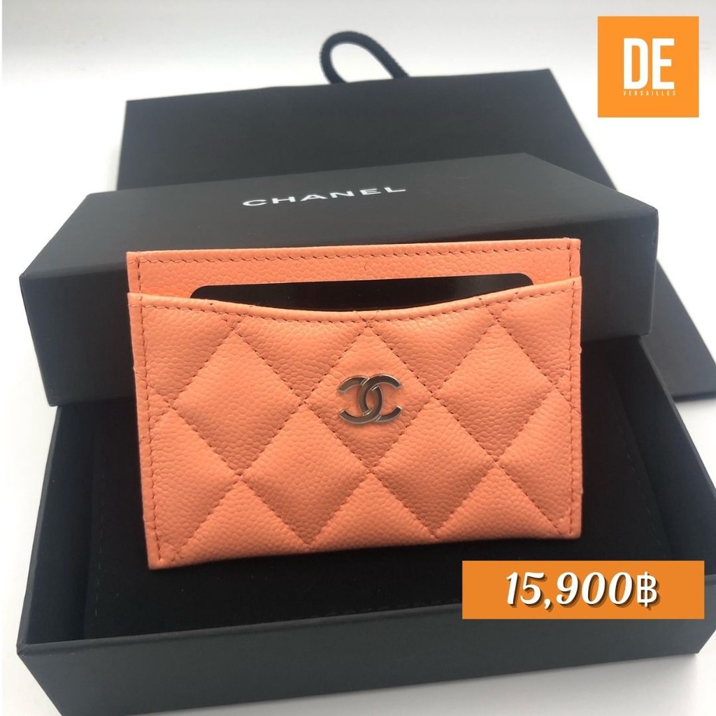 กระเป๋านามบัตร New Chanel card holder slim holo31 full set no rec