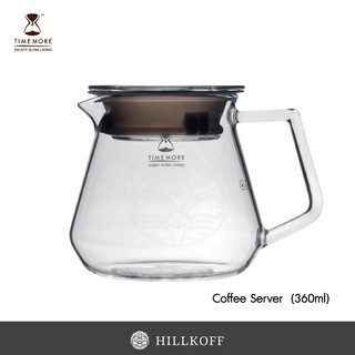 Hillkoff : เหยือกแก้ว TimeMore Coffee Server 360 ml. โถแก้ว สำหรับดริปกาแฟ อุปกรณ์ดริปกาแฟ เหยือกกาแฟดริป แก้วดริป