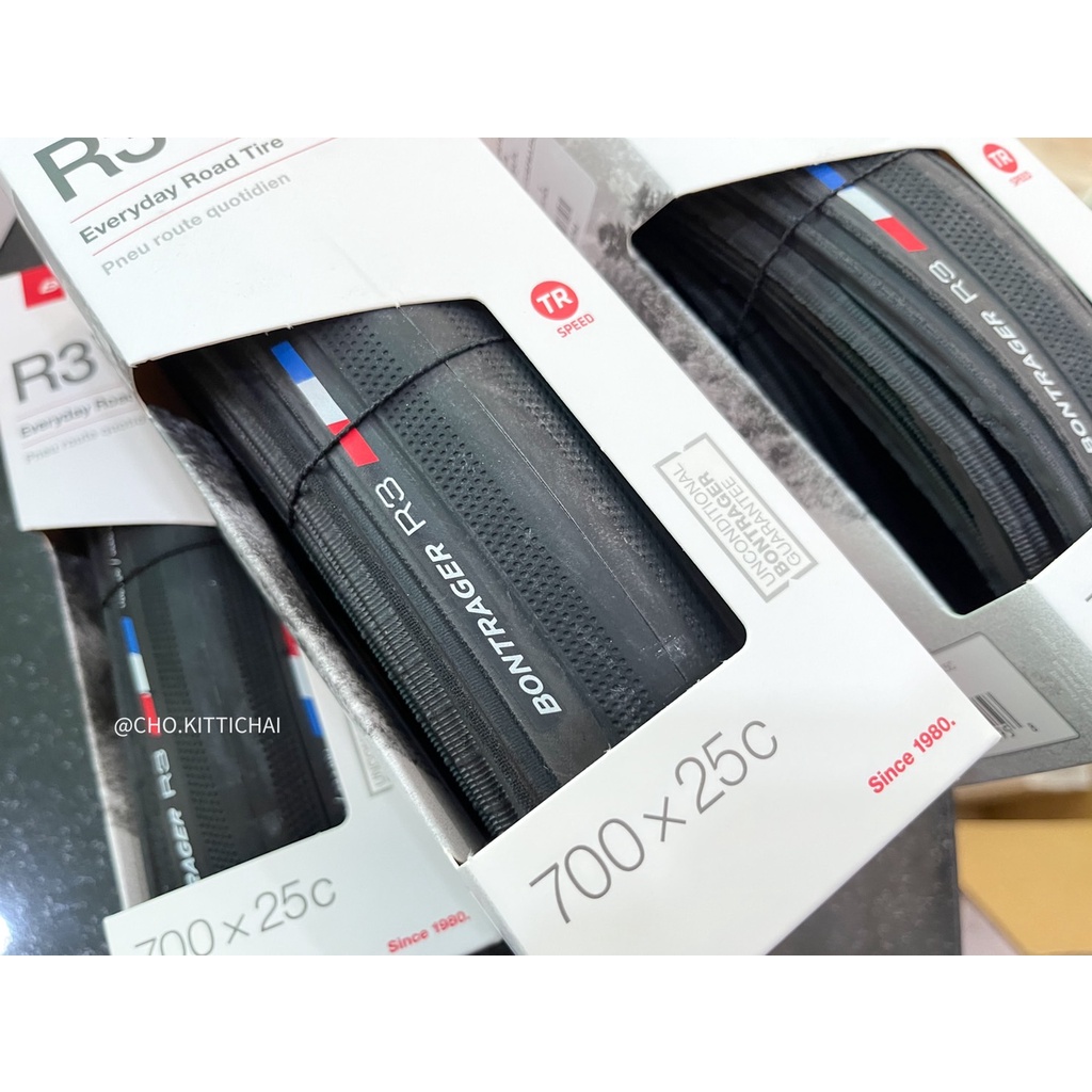 ซื้อ1ได้ถึง3 ซื้อยางนอก1เส้นแถมยางใน2เส้น ยางนอกจักรยานเสือหมอบ BONTRAGER R3 HARD-CASE LITE ROAD 700x25