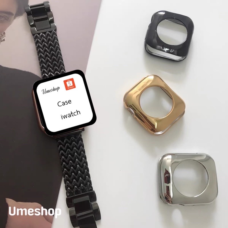 เคสเงา เคส watch สําหรับ Watch 8/Se 7 6 SE 5 4 3แกะสลักเลเซอร์ 40/41มม.44/45มม เคส นาฬิกา