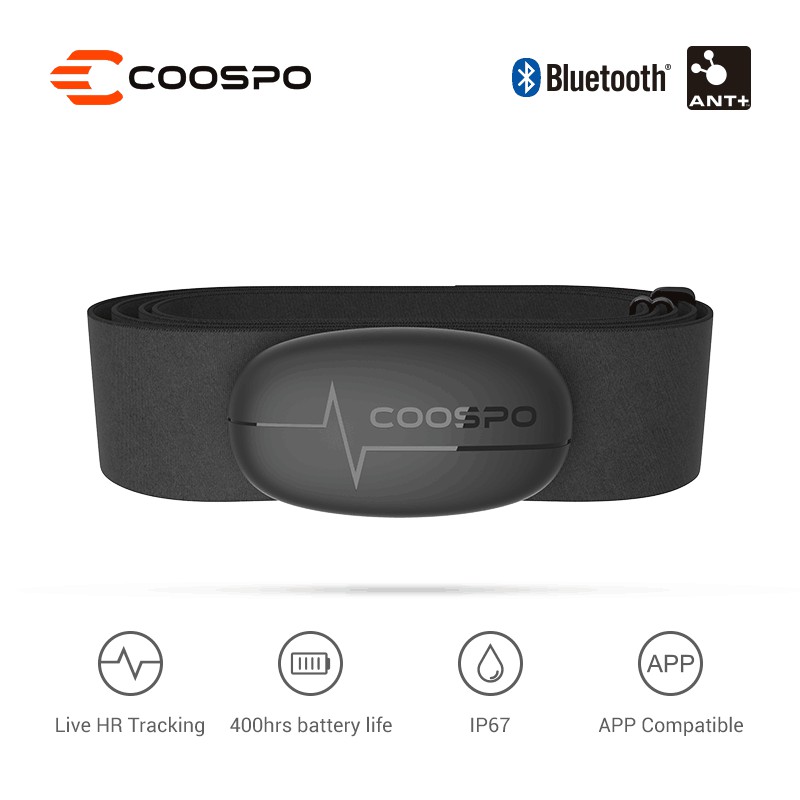 COOSPO H6 Chest Heart Rate Monitor สายคล้องบลูทูธ 4.0 ANT + Heart Rate Sensor กันน้ําสําหรับ Garmin Wahoo