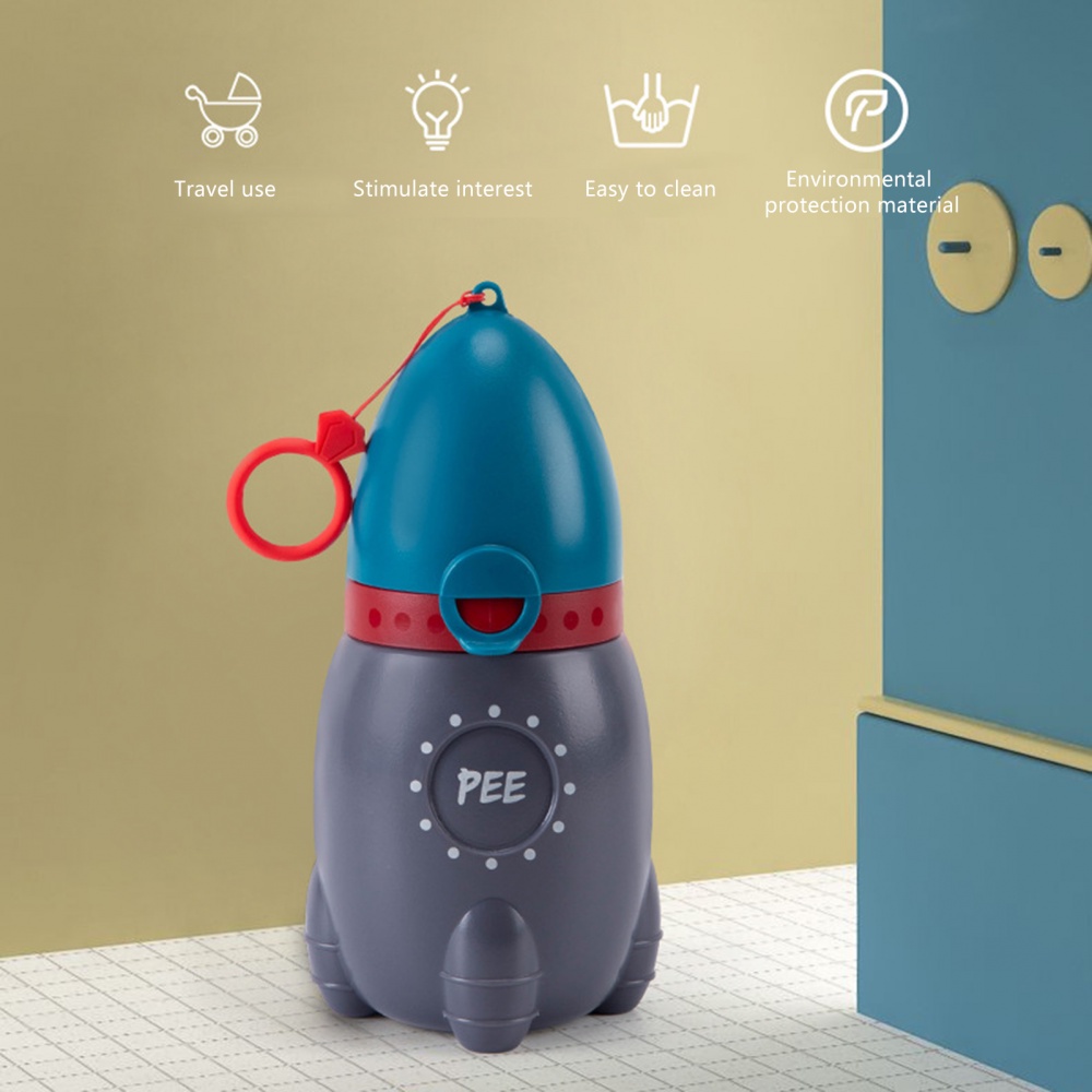 โถปัสสาวะฉุกเฉิน รูปจรวด แบบพกพา ป้องกันการรั่วไหล สําหรับเด็กวัยหัดเดิน