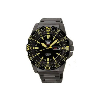 ﻿Seiko 5 Sport Automatic นาฬิกาข้อมือผู้ชาย สายสแตนเลสรมดำ รุ่น SRP573K1 - สีดำ