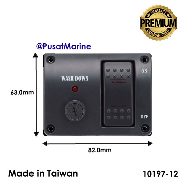 10197-12 DECK WASH PANEL DC12V สวิตช์เปิด-ปิด 2P