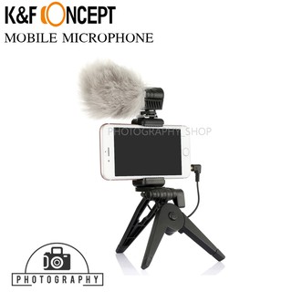 MOBILE MICROPHONE K&amp;F ไมโครโฟนสำหรับโทรศัพท์ มือถือ