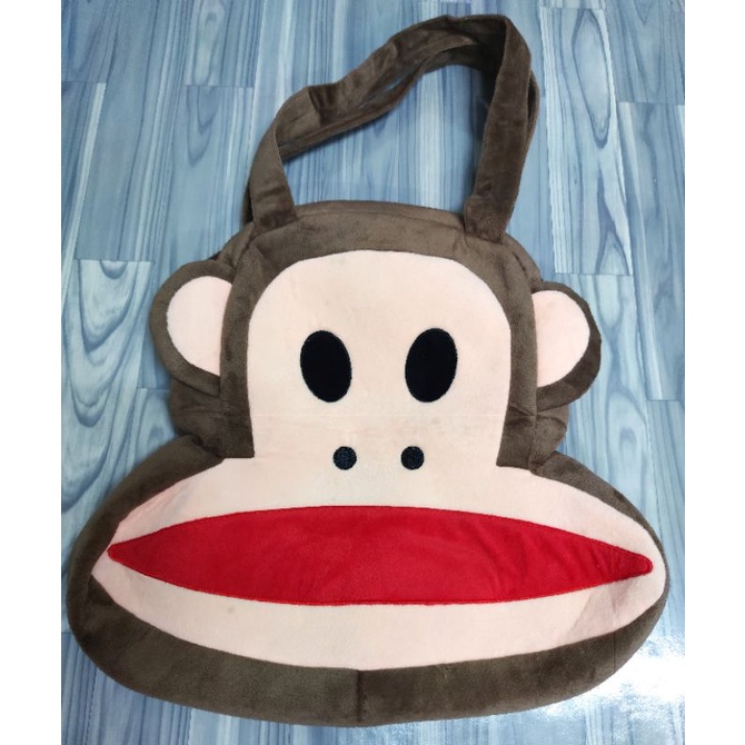 กระเป๋าสะพาย ลาย Paul Frank ผ้ากำมะหยี่นิ่มมาก มือสองสภาพดี