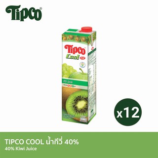 TIPCO Cool Fit กีวี่มิกซ์ ขนาด 1000 มล.  x 12 กล่อง ยกลัง (1ลัง/12กล่อง)