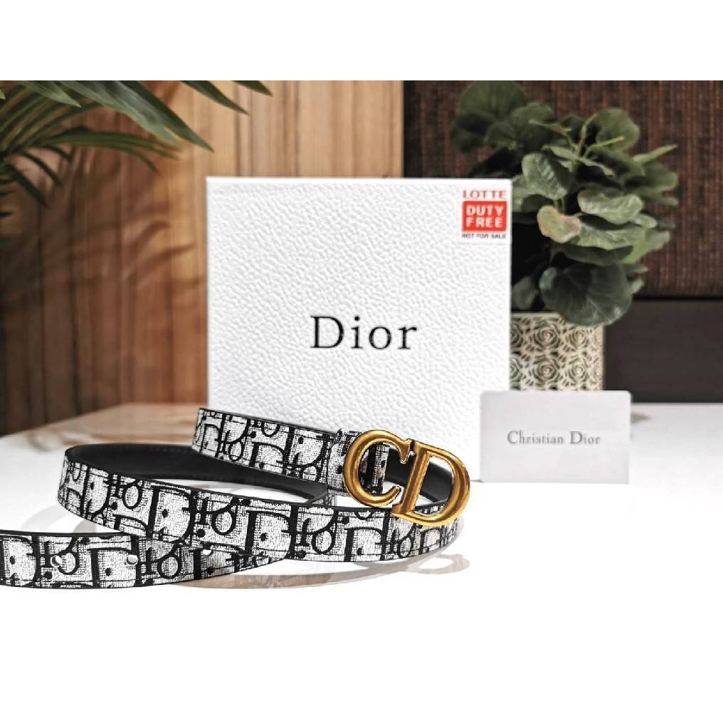 ✨พร้อมส่งความสวย✨New! Christian Dior "CD" Belts Embossed  3D Logo VIP Gift With Purchase (GWP) พรีเมี่ยมกิ๊ฟจาก Christia