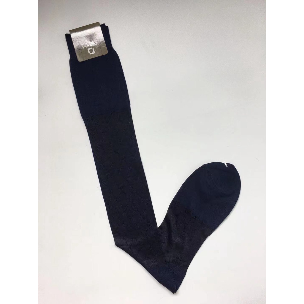 Plaid Pattern Socks For Business Men Thin Over Knee High Tube Socks Ultra-thin Elastic Silky Stockings Men