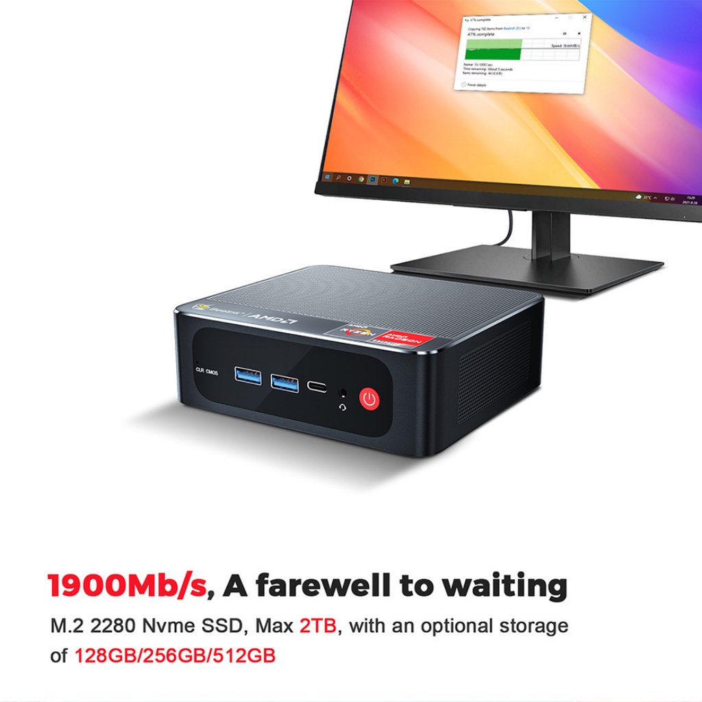 Beelink Mini PC SER3 AMD Ryzen 7 3750H(up to 4 GHz) ram 16 NVMe M.2 SSD