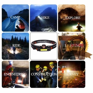101 ไฟฉายคาดหัว Q5+COB Outdoor USB Rechargeable พร้อมแม่เหล็ก