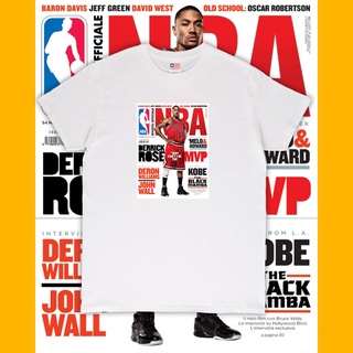 เสื้อยืด พิมพ์ลายนิตยสาร Derrick Rose nba SLAM