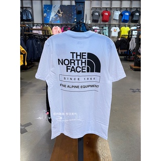 เสื้อยืดคู่รัก เสื้อยืดแขนสั้น The NORTH FACE เสื้อยืดลําลอง แขนสั้น พิมพ์ลายโลโก้ สําหรับผู้ชาย