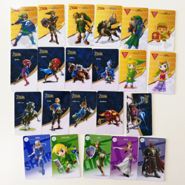 Amiibo card Zelda Breath Of The Wild : Full set (ชุด 22 ใบ)
