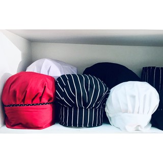 หมวกเชฟ บาริสต้า พนักงานเสิร์ฟ 4 สี 13 แบบ เกรดโรงแรม ✨  Chefs Hat Various Patterns &amp; Colors Hotel Quality