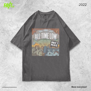 เสื้อยืด โอเวอร์ไซซ์ ลาย All Time Low Dont panic