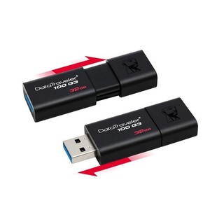 ใช้ได้ 100% แฟลชไดร์ฟ 8GB/16GB/32GB/64GB/128GB/Kingston DataTraveler 100G3 USB/ 3.1 Flash Drive (DT100G3）