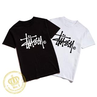 เสื้อยืดอินเทรนด์ผู้ชายอินเทรนด์ผู้หญิงstussy เสื้อยืดลําลองสําหรับ unisex คอก ลมแขนสั้นขนาดพลัสS-3XL