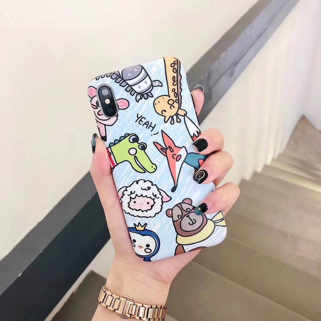 Dinosaur Hug Me  iPhone 6/6s/6+/6s+/7/7+/8/8+/X  เคส tpu นิ่ม คลุมรอบเครื่อง ผิวด้าน กันกระแทกได้ดี