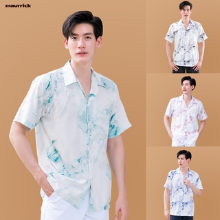 Mavrrick เสื้อเชิ้ต - ฮาวาย แขนสั้น ลายหินอ่อน