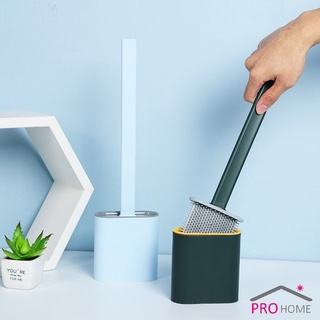 แปรงขัดห้องน้ำ พร้อมฐานตั้งเก็บ แปรงขัดส้วมแบบ ""หัวซิลิโคน""  Silicone toilet brush