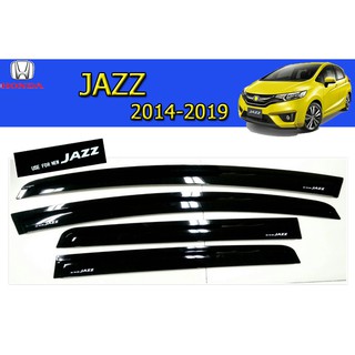 กันสาด/คิ้วกันสาด ฮอนด้า แจ๊ส Honda Jazz ปี 2014-2019 สีดำ