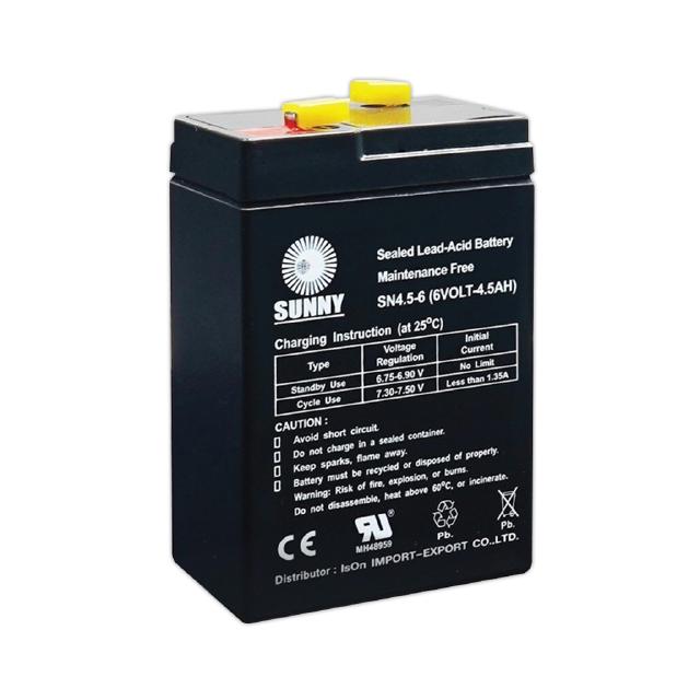 ลดเพิ่มอีก 120.- ใส่โค้ด WSNM12YOKB SUNNY แบตเตอรี่แห้ง SN4.5-6  (6V 4.5 Ah) ประกัน 1 ปี