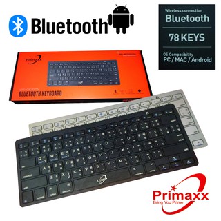 Primaxx Bluetooth Keyboard WS-CK202W คีย์บอร์ด Pc/Mac/Android บูลทูธ 3.0 🚩🚩 รับประกัน 1 ปี 🚩🚩