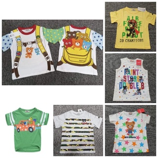 พร้อมส่ง Size 100 // เสื้อยืดแขนสั้นเด็ก แขนกุด ลาย มิกิเฮ้าส๋ Miki House