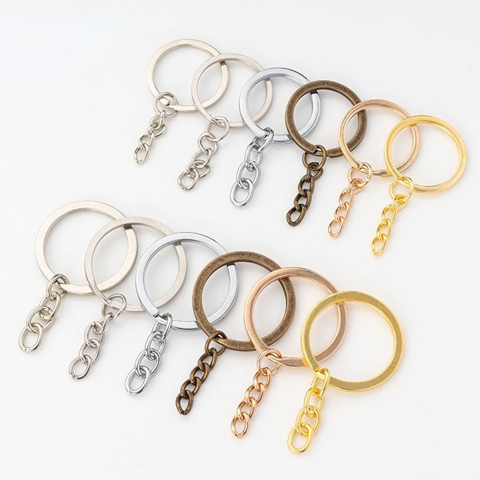 10 ชิ้น / ถุง diy อุปกรณ์เครื่องประดับ แฮนด์เมด วัสดุสี่ส่วน โซ่ชุบไฟฟ้า พวงกุญแจ ของเล่น พวงกุญแจ
